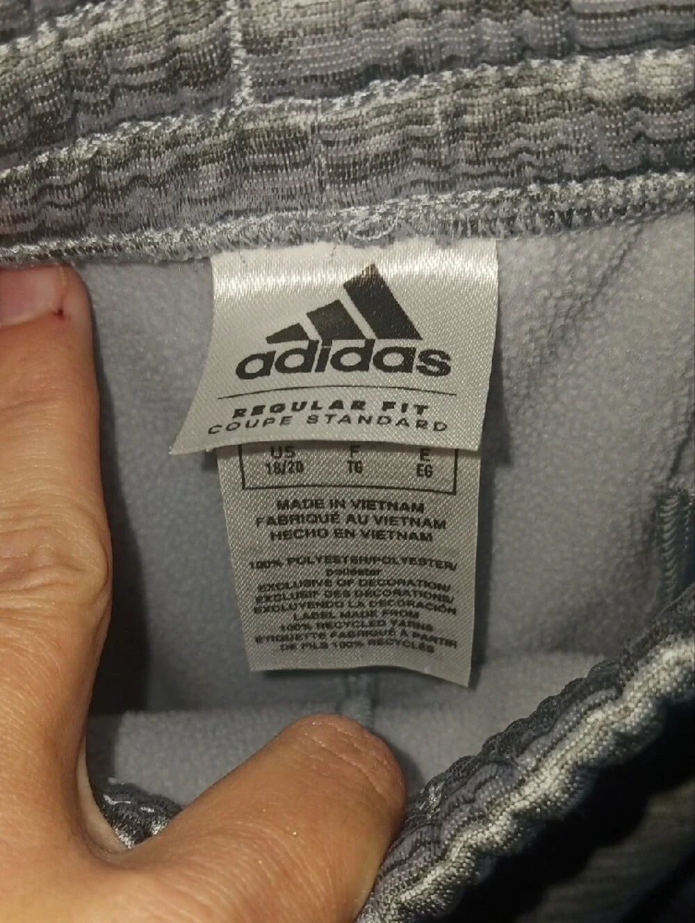 adidas Youth Gray Heather Joggers with Black Side Stripes